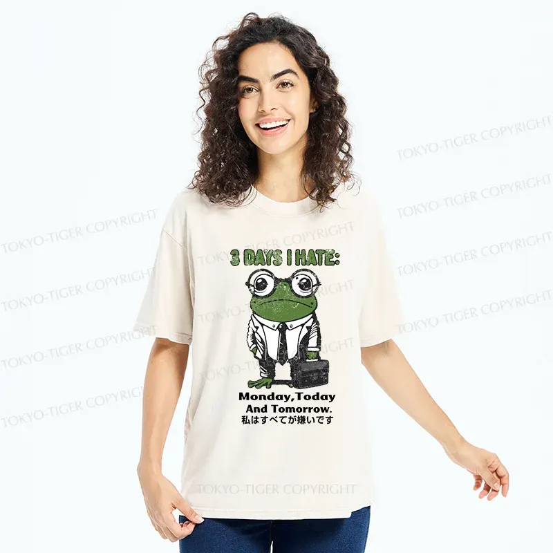 Tokyo-Tiger Working-class Frog Washed T-Shirt
