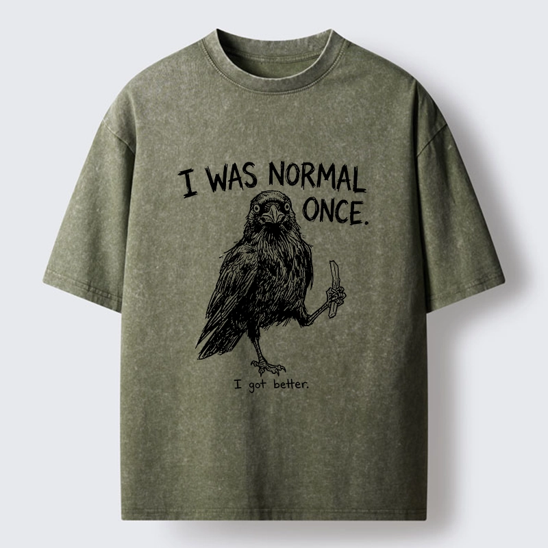 Tokyo‑Tiger Funny Crow Meme Washed T‑Shirt