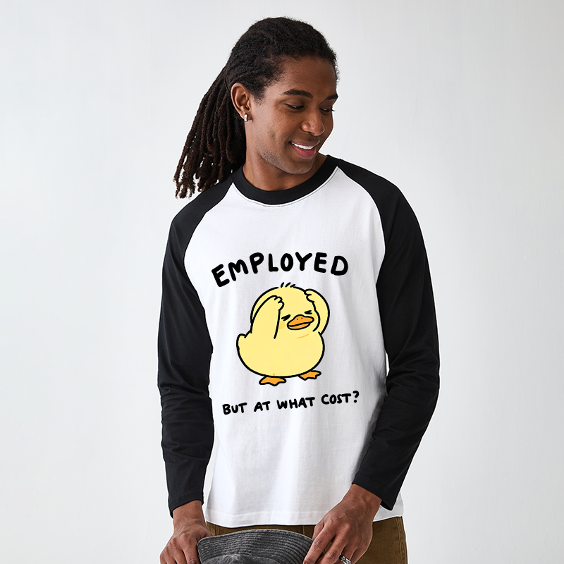 Tokyo-Tiger Funny Work Duck Raglan Long Sleeve T-shirt