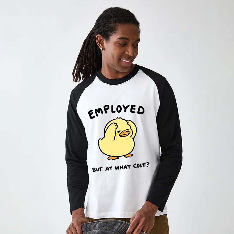 Tokyo-Tiger Funny Work Duck Raglan Long Sleeve T-shirt