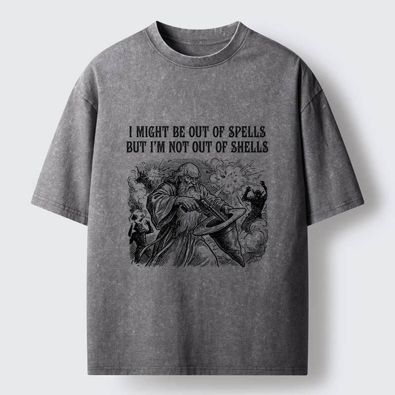 Tokyo-Tiger Funny Wizard Shell Meme Washed T-Shirt