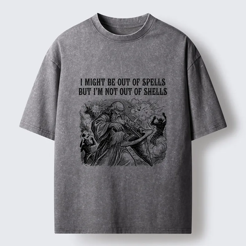 Tokyo-Tiger Funny Wizard Shell Meme Washed T-Shirt