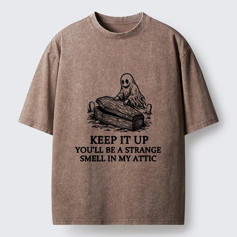 Tokyo‑Tiger Funny Ghost Prank Washed T-Shirt