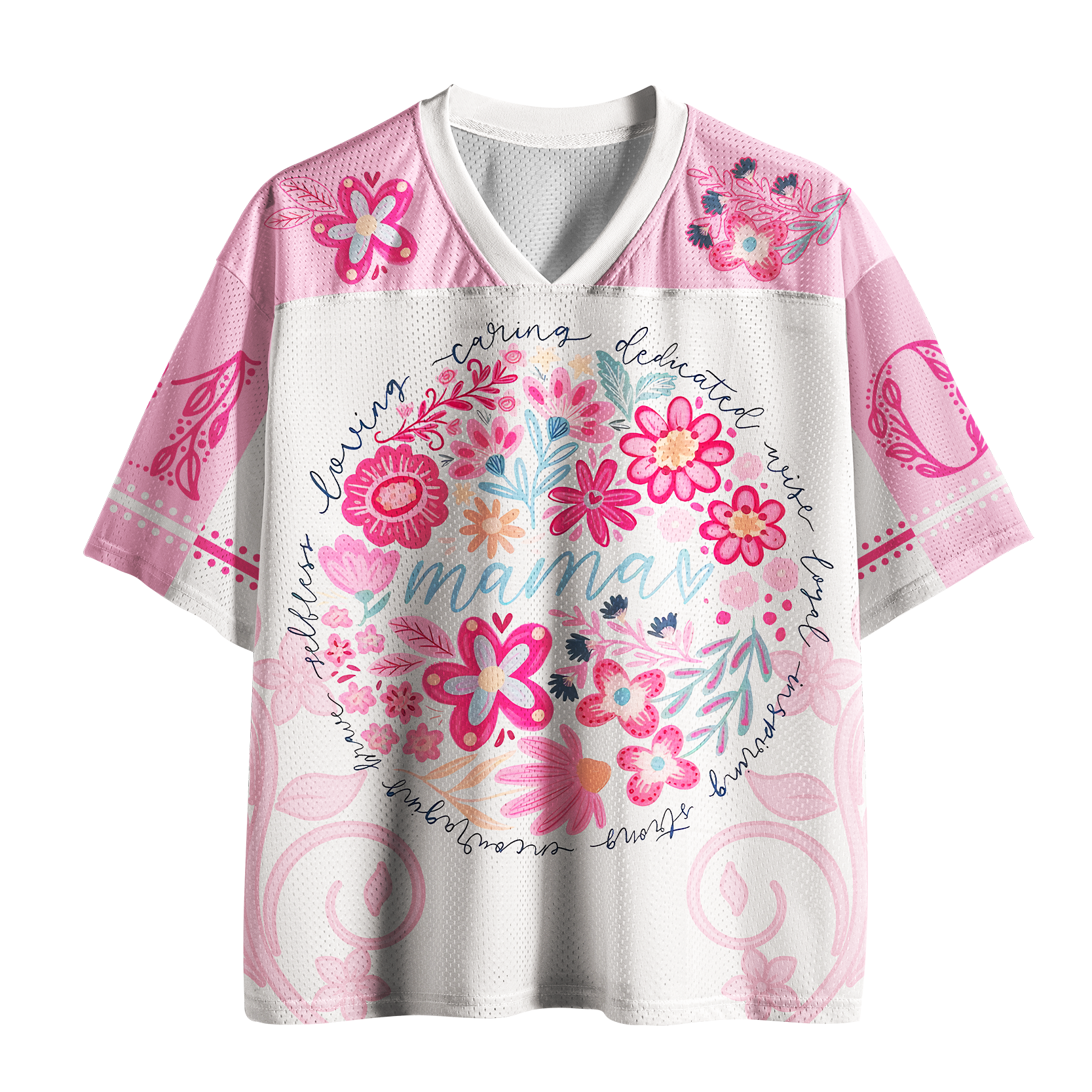 Tokyo-Tiger "All That She Is" Floral Mesh Jersey