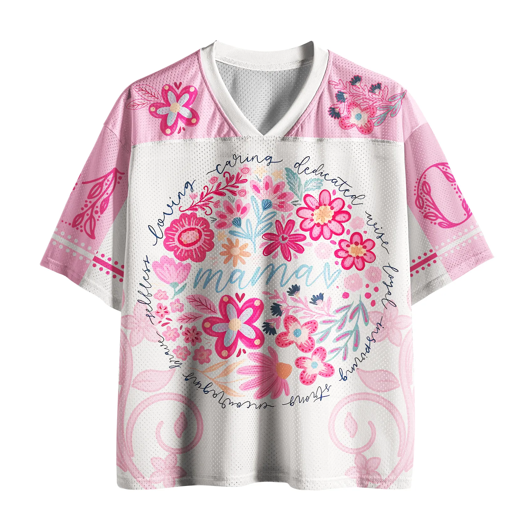 Tokyo-Tiger "All That She Is" Floral Mesh Jersey