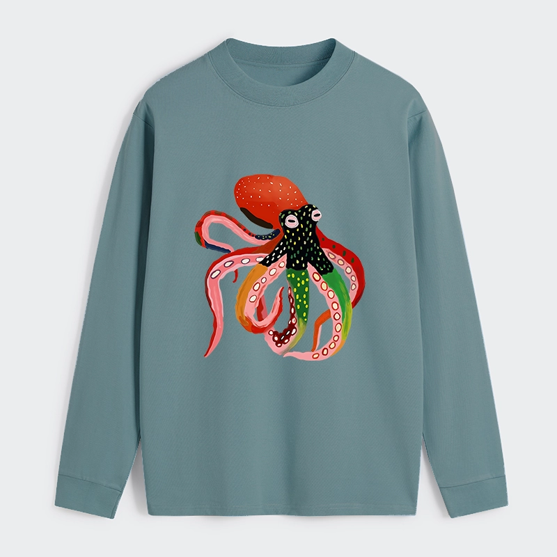 Tokyo‑Tiger Colorful Octopus Art Classic Long Sleeve T-Shirt