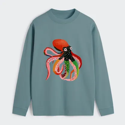 Tokyo‑Tiger Colorful Octopus Art Classic Long Sleeve T-Shirt