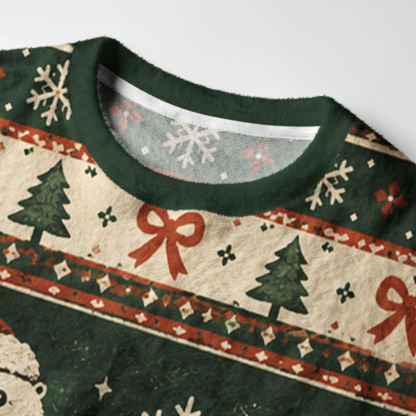 Tokyo-Tiger Joy Otter Vibes Fuzzy Christmas Ugly Sweatshirt
