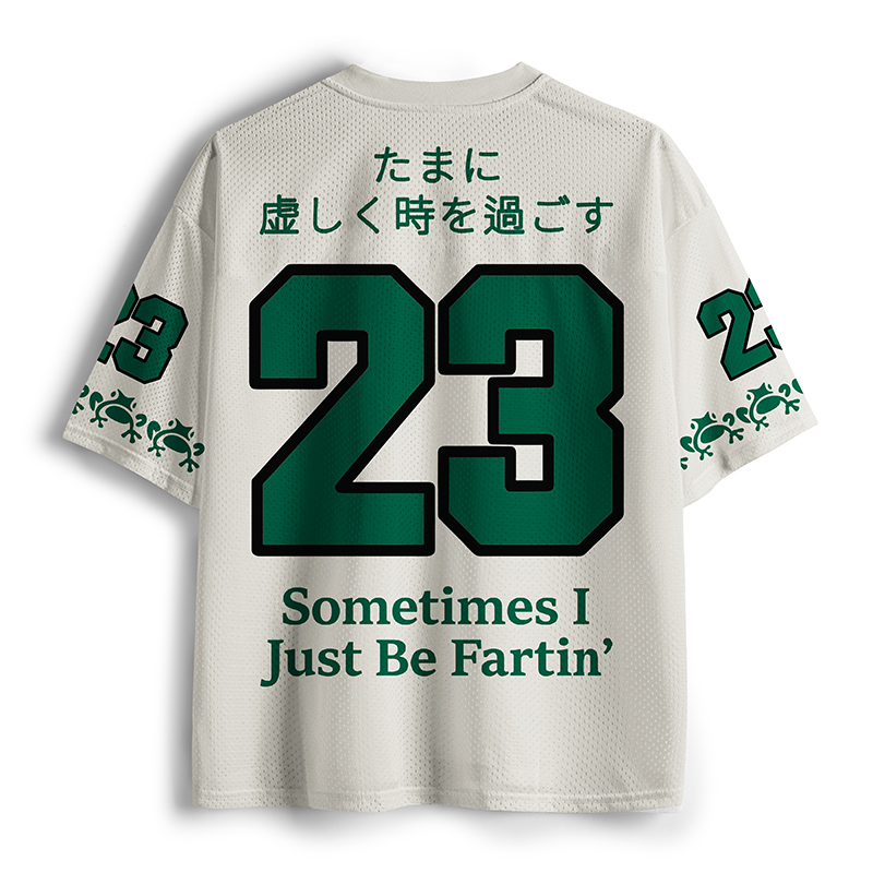 Tokyo-Tiger Farting Frog Funny meme Mesh Jersey