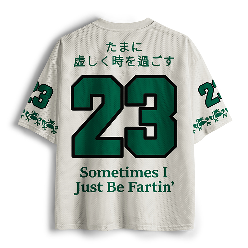 Tokyo-Tiger Farting Frog Funny meme Mesh Jersey