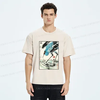 Tokyo-Tiger Crane In The Pond Washed T-Shirt