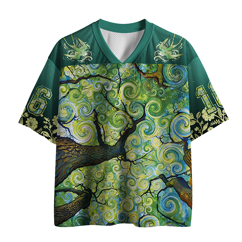 Tokyo-Tiger Swirling Canopy Mesh Jersey