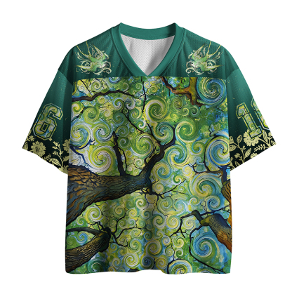 Tokyo-Tiger Swirling Canopy Mesh Jersey
