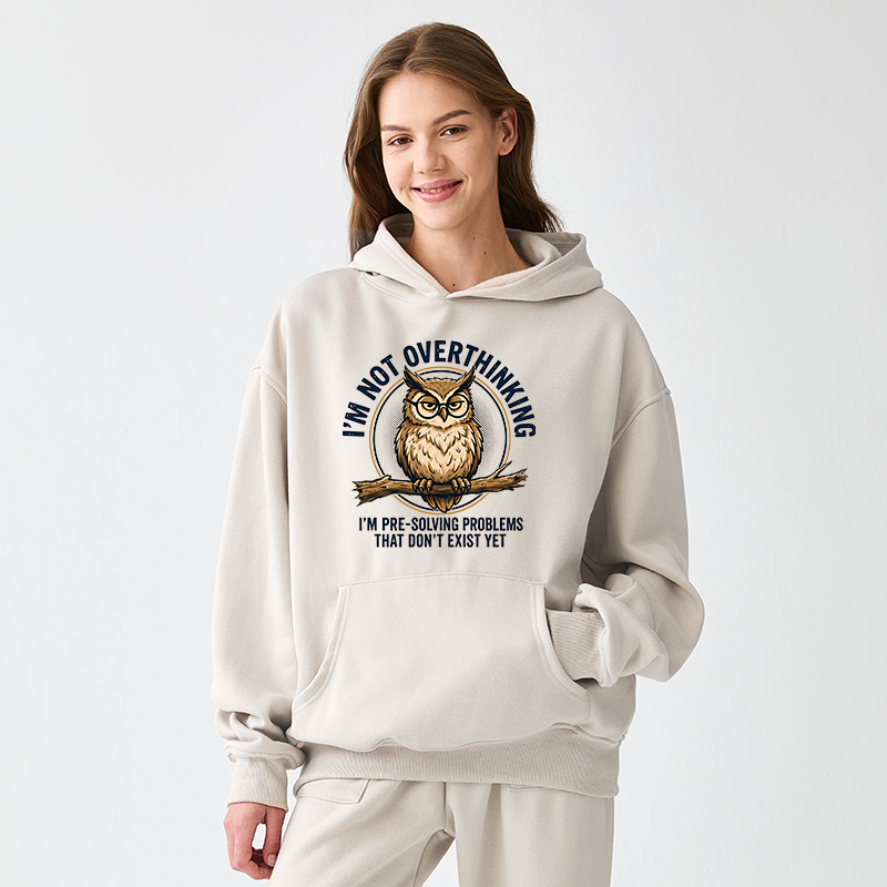 Tokyo-Tiger Overthink Master Owl Adult Fleece Hoodie
