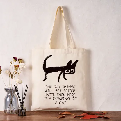 Tokyo-Tiger Cat Cheer Up Drawing Tote Bag Sale – tokyo-tiger