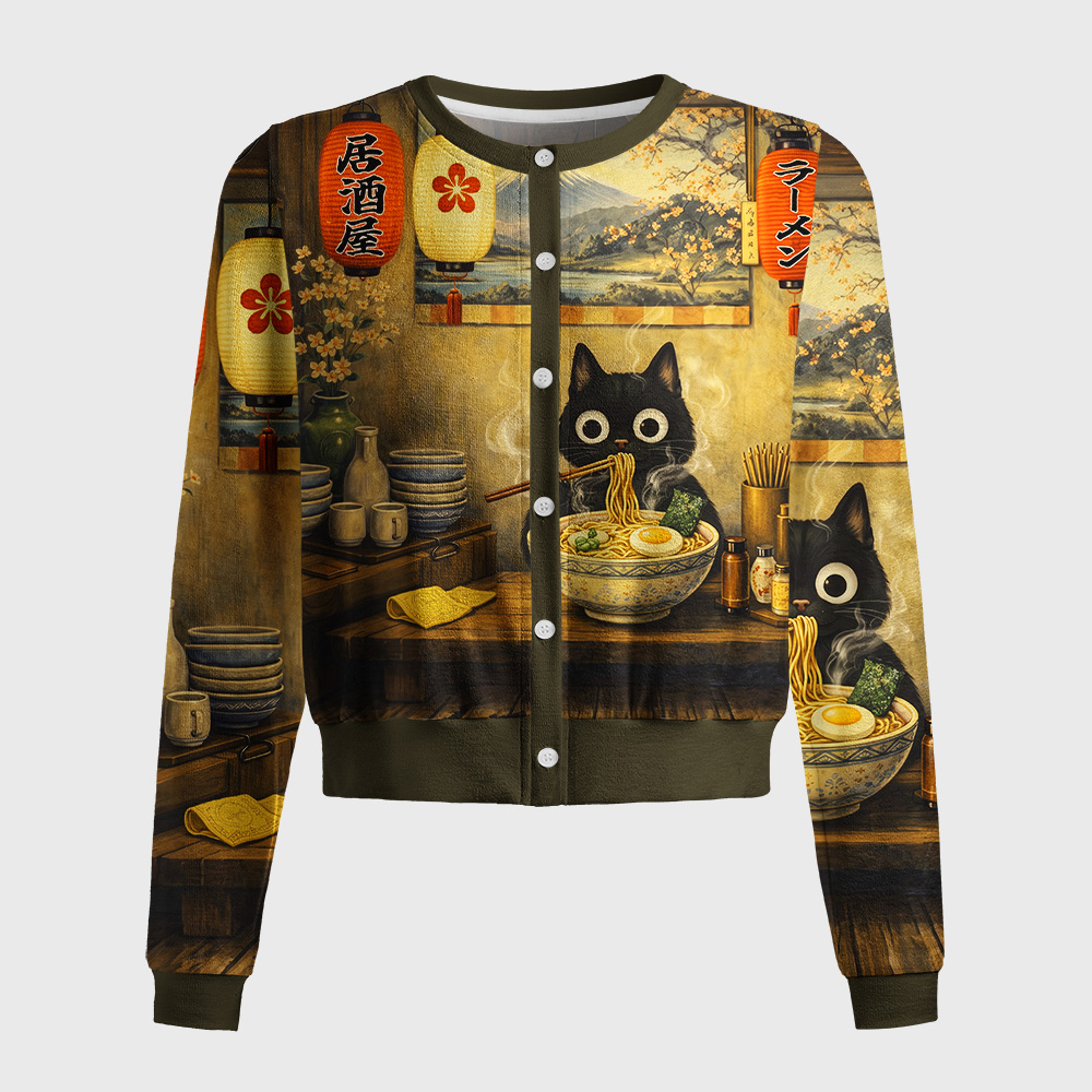 Tokyo-Tiger The Cozy Ramen Spot Women's Lightweight Cardigan