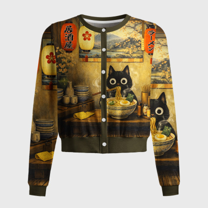 Tokyo-Tiger The Cozy Ramen Spot Women's Lightweight Cardigan