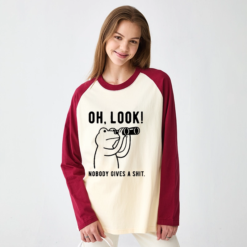 Tokyo-Tiger Frog of Indifference Raglan Long Sleeve T-shirt