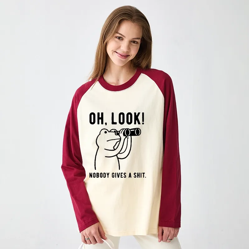 Tokyo-Tiger Frog of Indifference Raglan Long Sleeve T-shirt