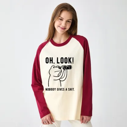 Tokyo-Tiger Frog of Indifference Raglan Long Sleeve T-shirt