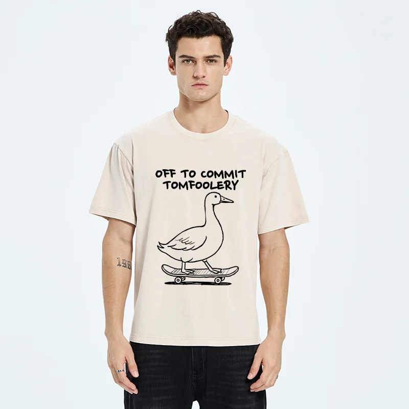 Tokyo-Tiger Goose Is Getting Ready To Cause Trouble Washed T-Shirt