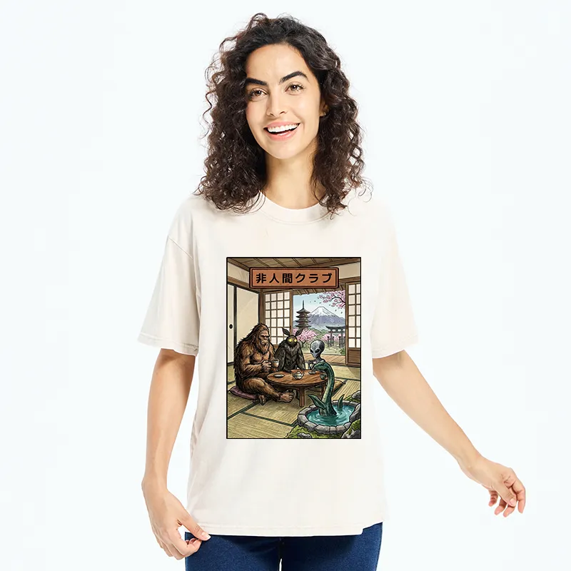Tokyo-Tiger Monster Tea Party Washed T-Shirt
