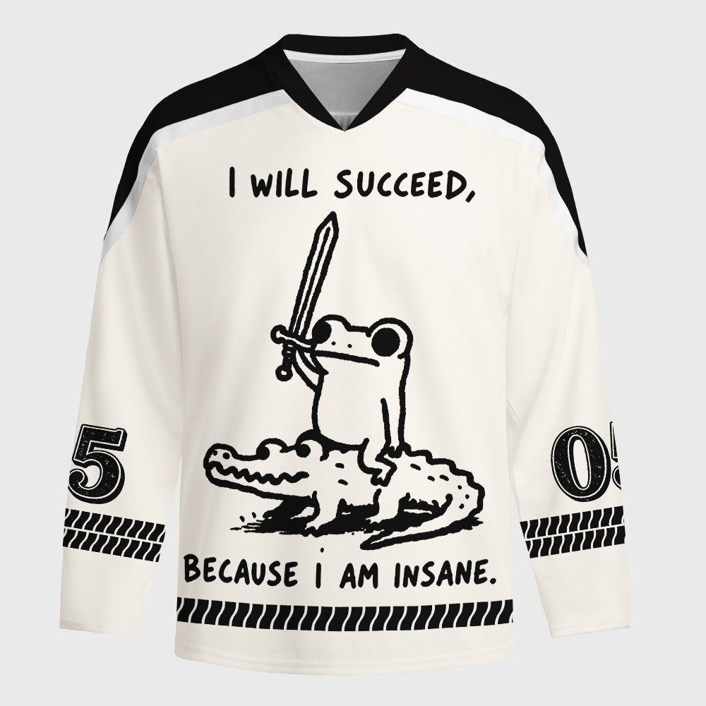 Tokyo-Tiger Warrior Frog Funny Meme Long-Sleeve Hockey Jersey