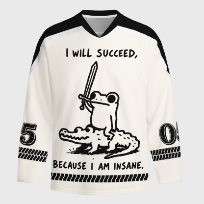 Tokyo-Tiger Warrior Frog Funny Meme Long-Sleeve Hockey Jersey