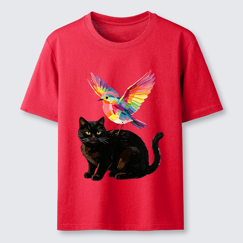 Tokyo-Tiger Rainbow Bird With Cat Classic T-Shirt