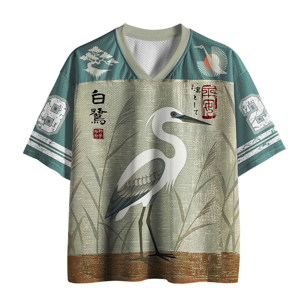Tokyo-Tiger Shirasagi & Reed Mesh Jersey