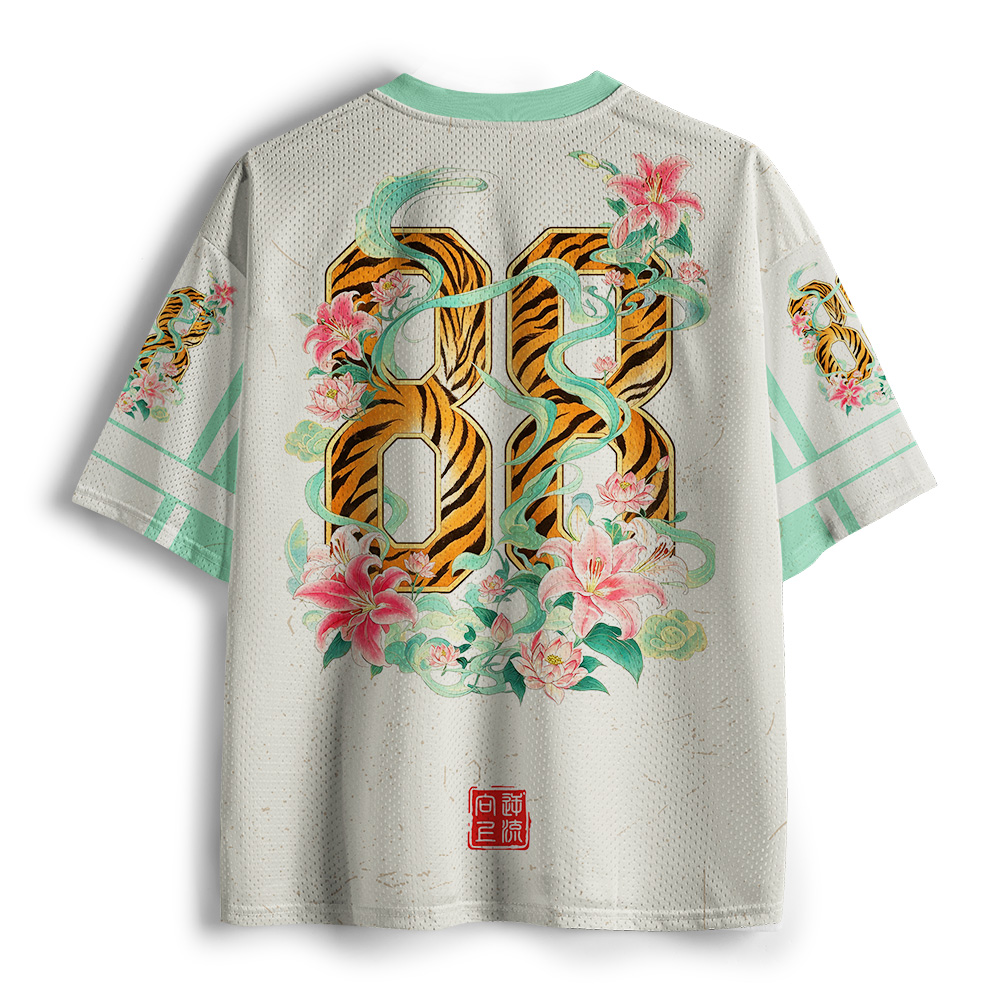 Tokyo-Tiger Japanese Lily Tiger Mesh Jersey