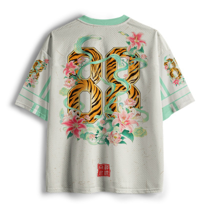 Tokyo-Tiger Japanese Lily Tiger Mesh Jersey