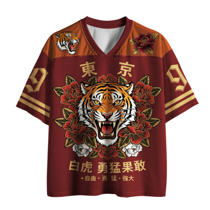 Tokyo-Tiger Oriental Tiger Peony Brave Power #99 Mesh Jersey