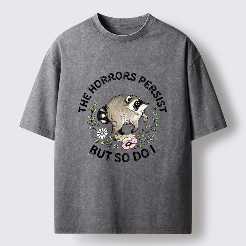 Tokyo‑Tiger Jimothy Raccoon Funny Meme Washed T‑Shirt