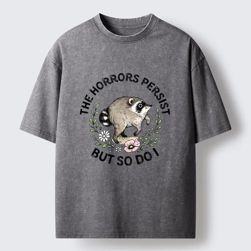 Tokyo‑Tiger Jimothy Raccoon Funny Meme Washed T‑Shirt