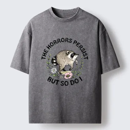 Tokyo‑Tiger Jimothy Raccoon Funny Meme Washed T‑Shirt