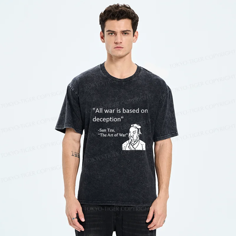 Tokyo-Tiger The Art Of War Meme Washed T-Shirt