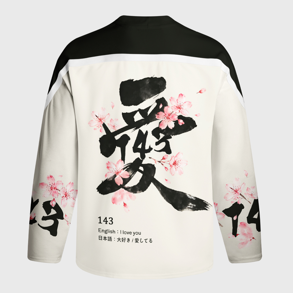 Tokyo-Tiger Love In Bloom Long-Sleeve Hockey Jersey