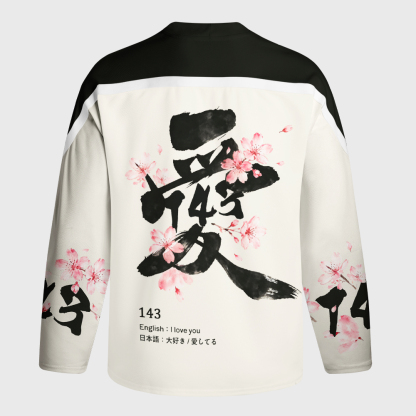 Tokyo-Tiger Love In Bloom Long-Sleeve Hockey Jersey