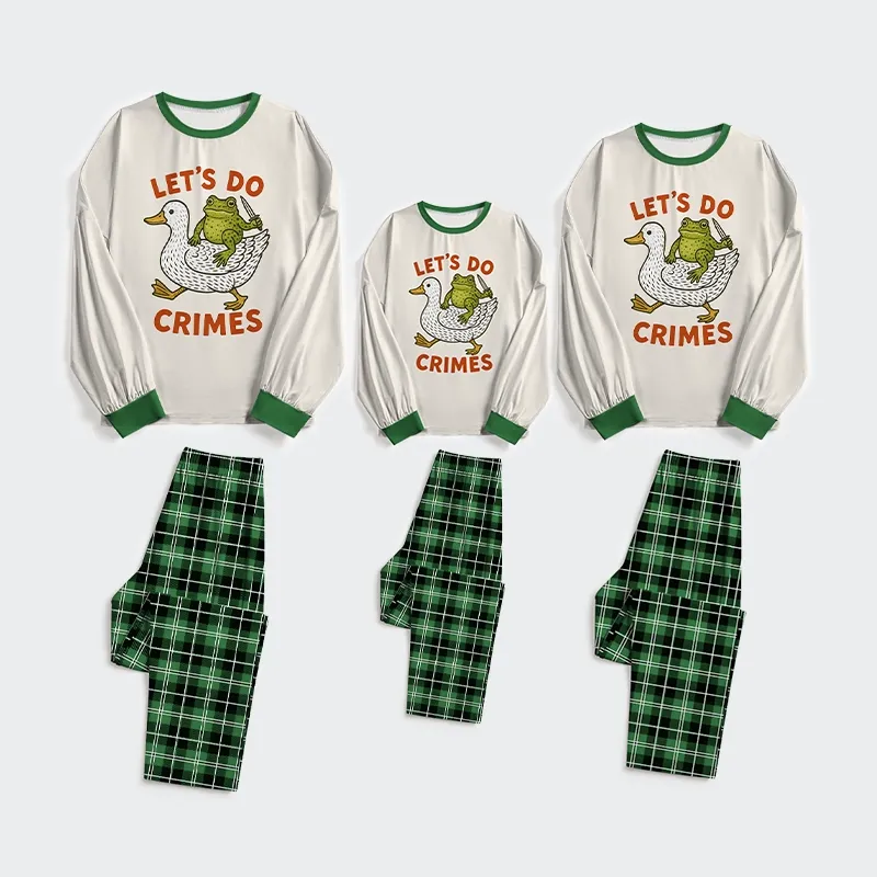Tokyo-Tiger Frog Ready To Commit Crime Family Pajama Sets
