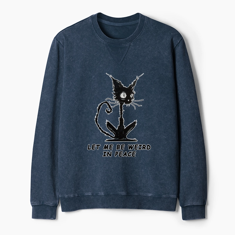 Tokyo-Tiger Cat Gradually Became Strange Washed Terry Sweatshirt