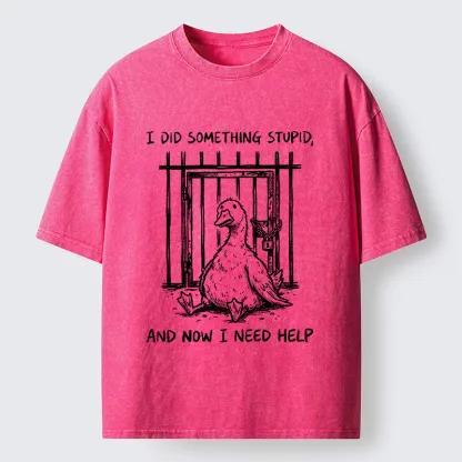 Tokyo-Tiger Silly Goose Trouble Vibe Washed T-Shirt