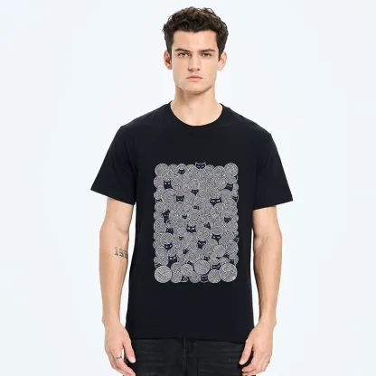 Tokyo-Tiger Tiny Black Cats Hide In Yarn Balls Classic T-Shirt