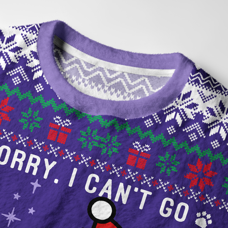 Tokyo-Tiger Sorry, I’m an Indoor Cat Fuzzy Christmas Ugly Sweatshirt