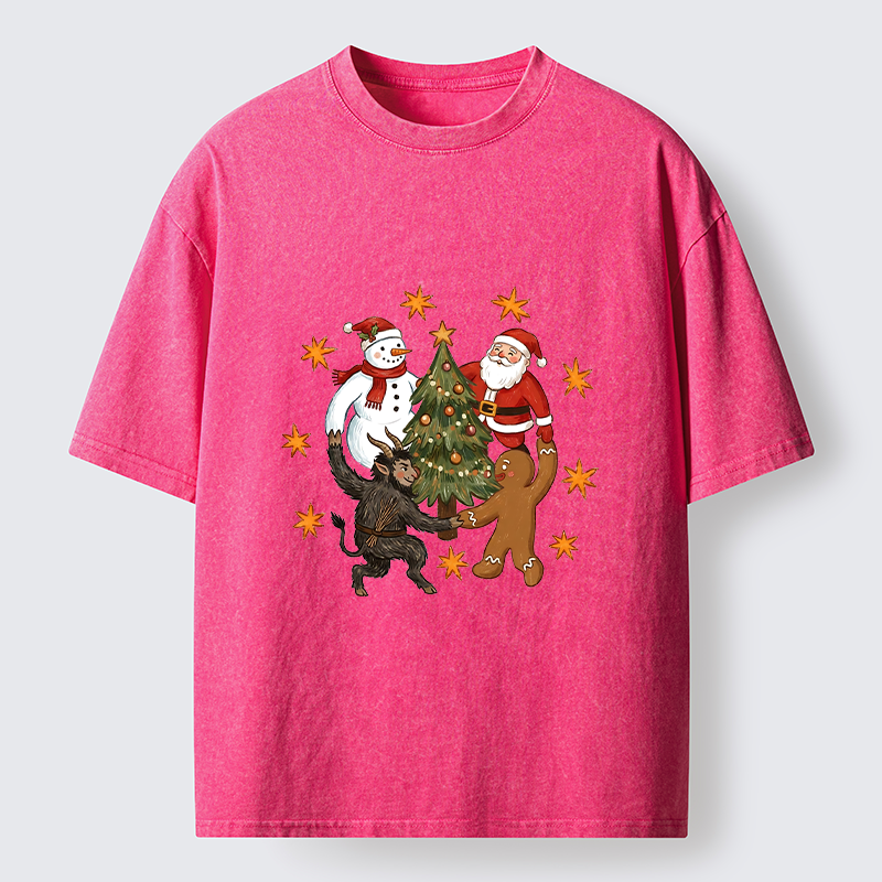 Tokyo-Tiger Christmas Party Crew Washed T-Shirt