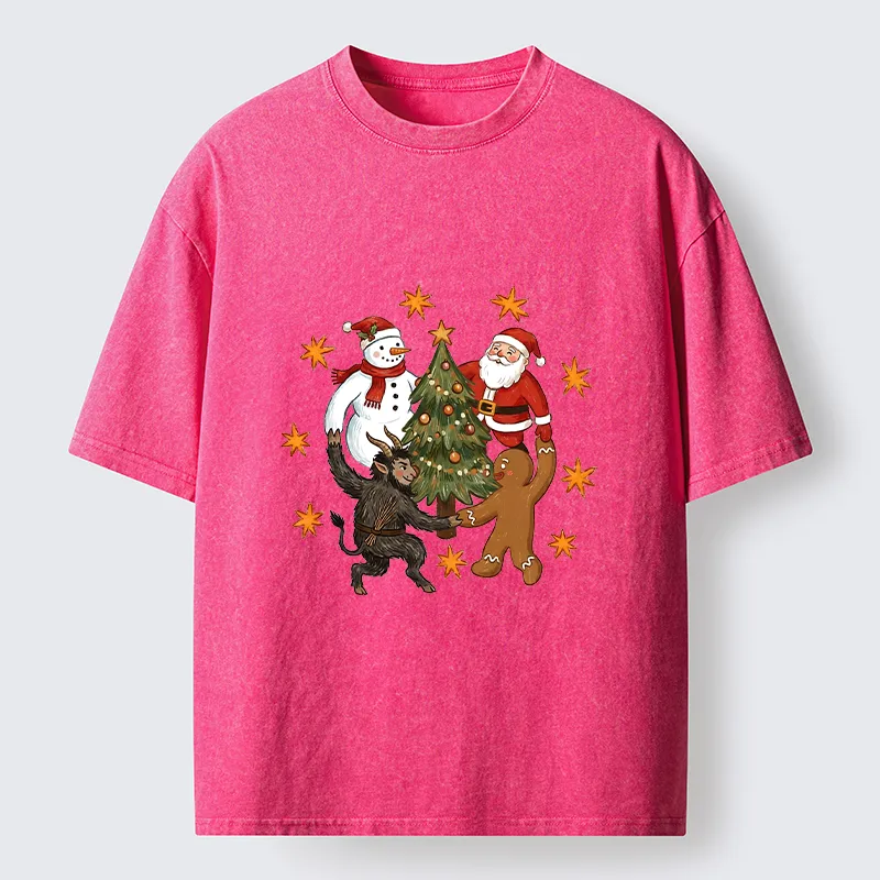 Tokyo-Tiger Christmas Party Crew Washed T-Shirt