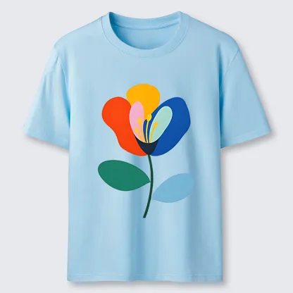 Tokyo-Tiger Retro Flower Print Classic T-Shirt