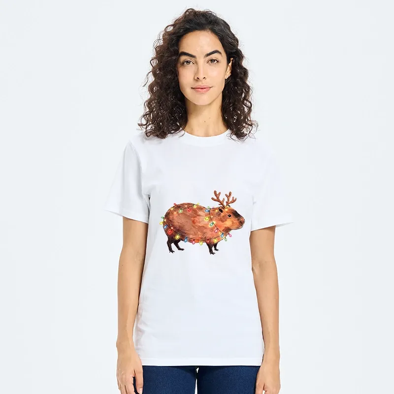 Tokyo-Tiger Christmas Capybara Glow Classic T-Shirt