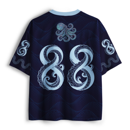 Tokyo-Tiger Tribal Octopus Mesh Jersey