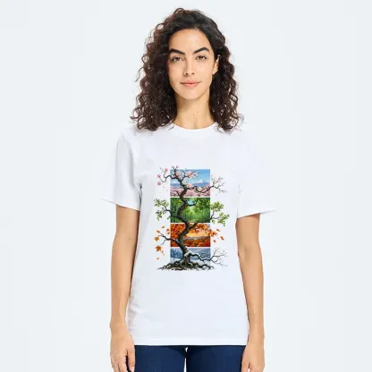 Tokyo-Tiger Nature Four Seasons Tree Art Classic T-Shirt